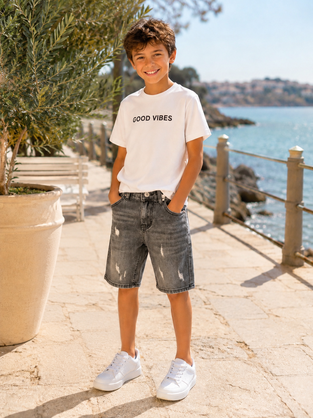 BERMUDA JEANS BAMBINO