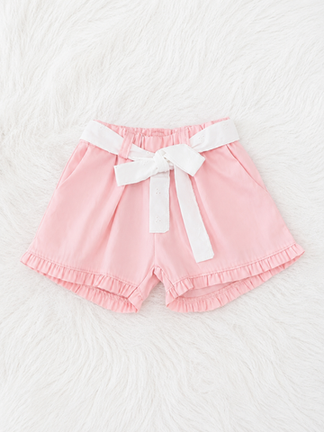 PANTALONCINO CON CINTA IN PIZZO SAN GALLO