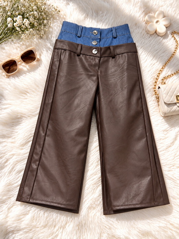 PANTALONE PELLE/JEANS