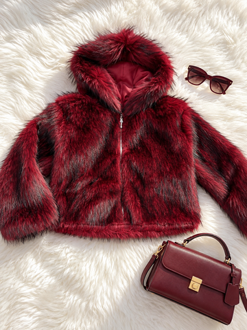 PELLICCIA BAMBINA BORDEAUX
