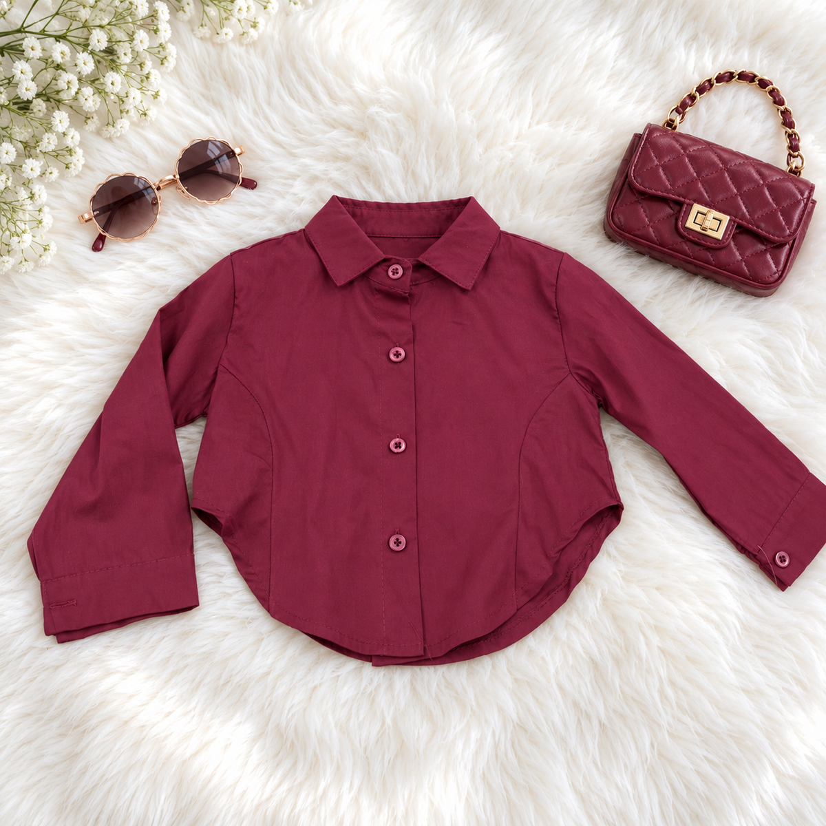 CAMICIA BASIC BORDEAUX