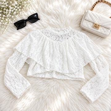 MAGLIA CROP IN PIZZO