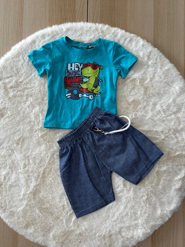COMPLETO NEONATO CON PANTALONE A CATENA