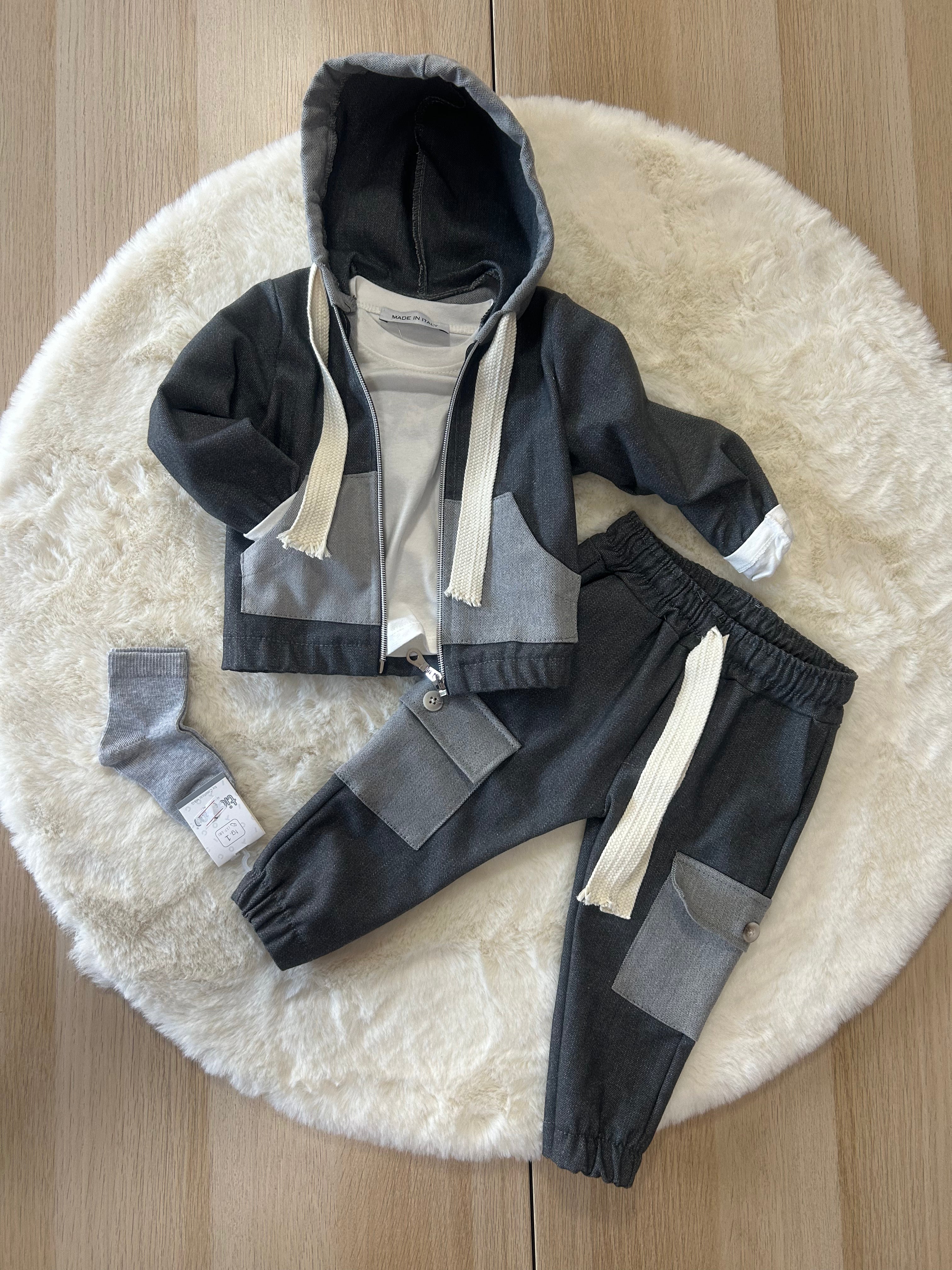 COMPLETO NEONATO GRIGIO