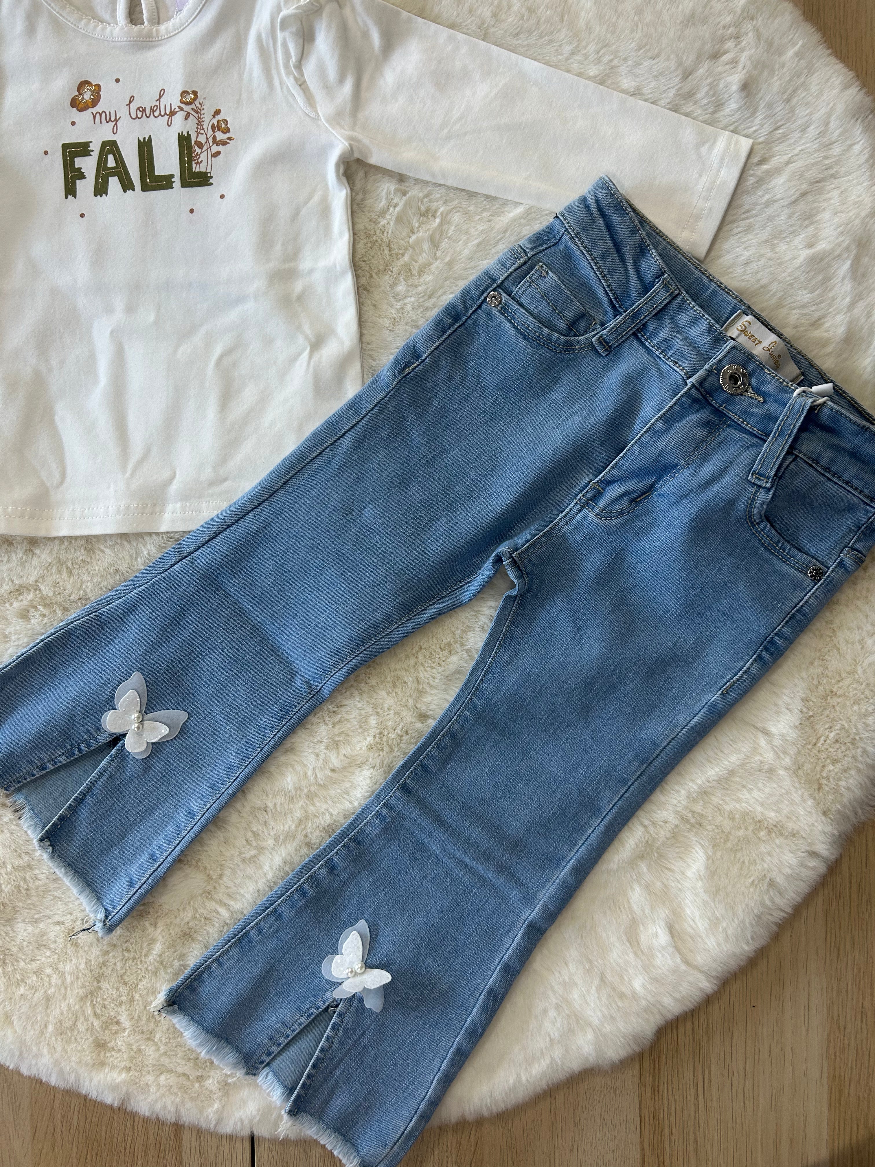 PANTALONI NEONATA JEANS