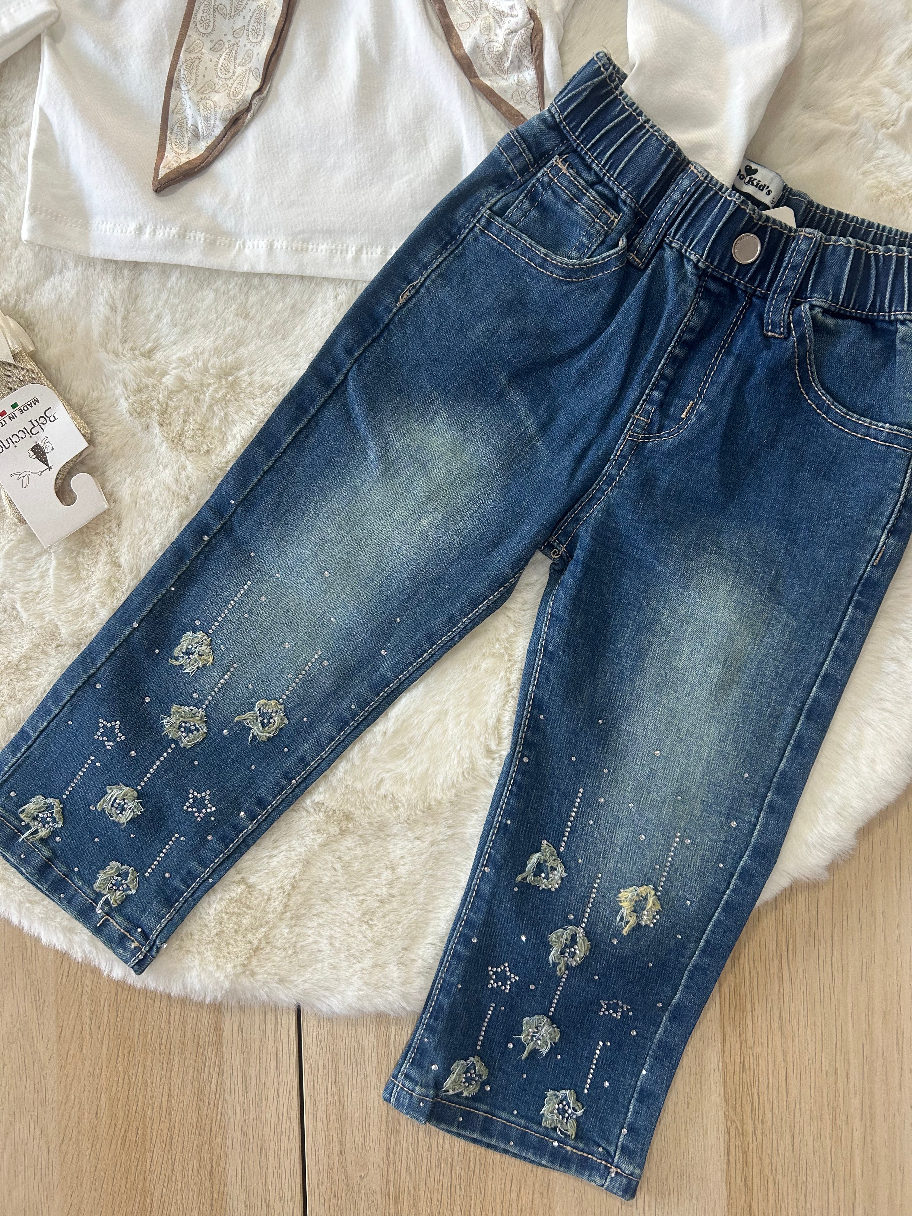 PANTALONI NEONATA JEANS