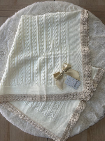 COPERTINA NEONATA CON PIZZO
