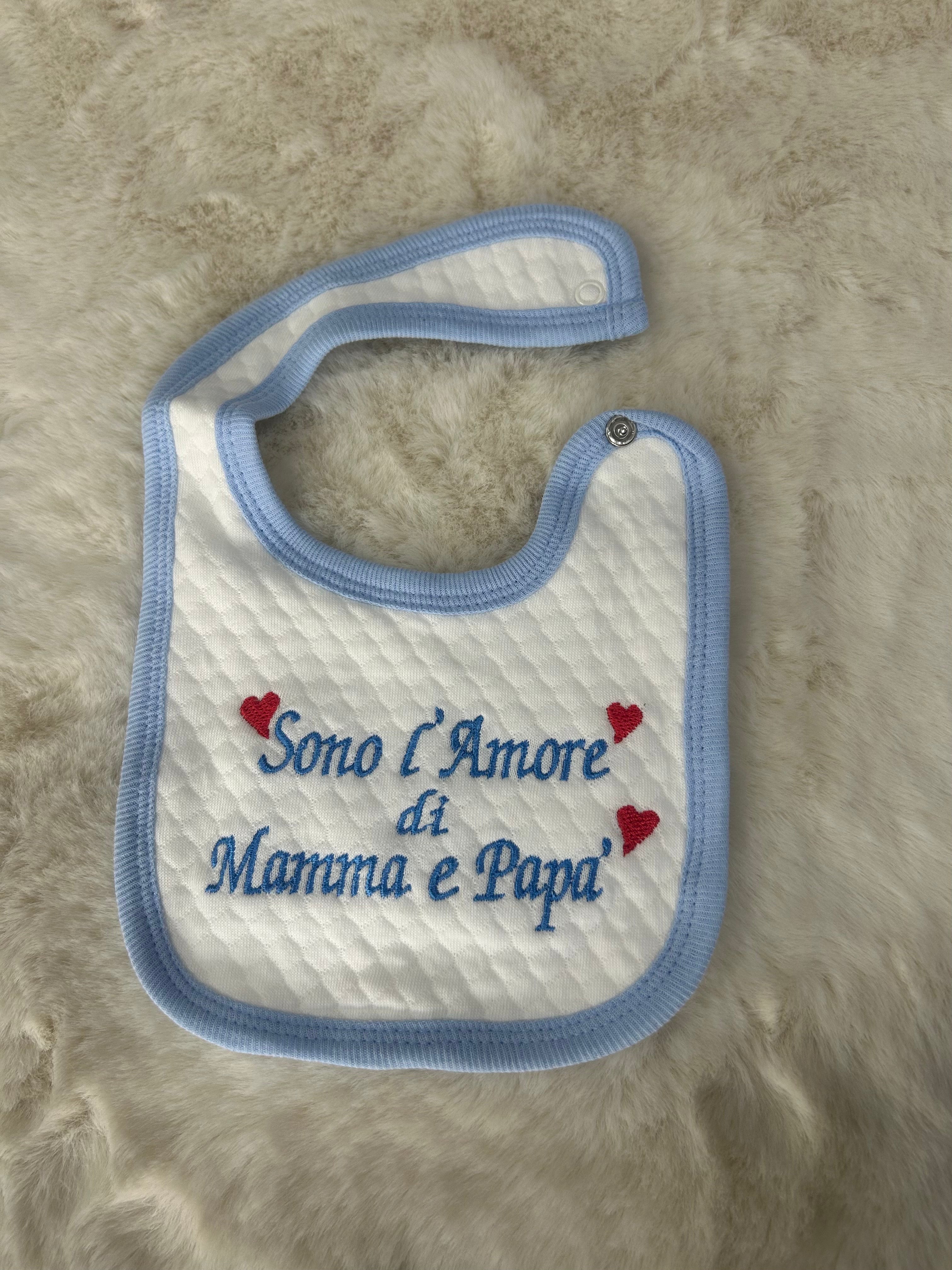 BAVETTA NEONATO MAMMA E PAPA'