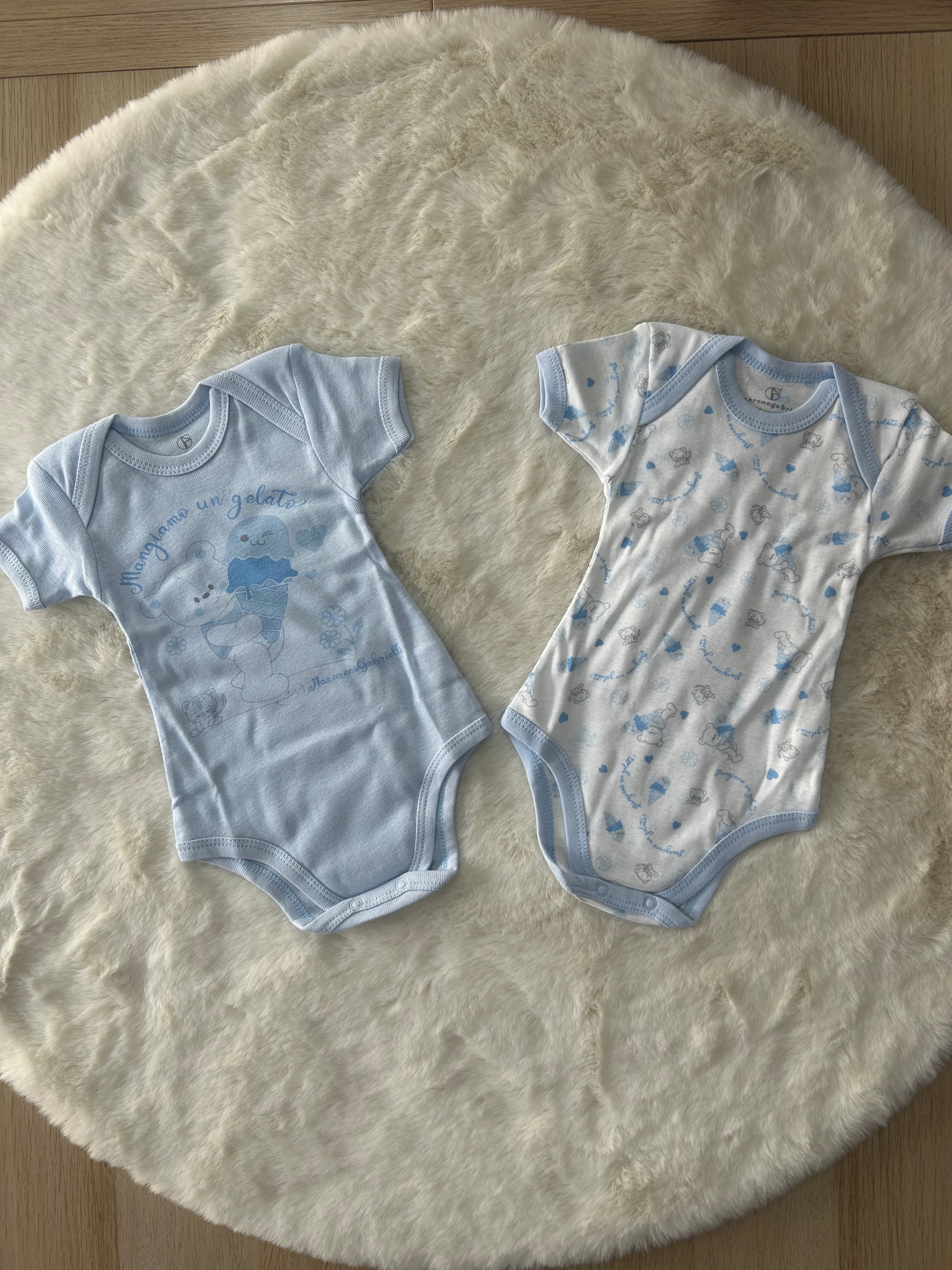 BODY NEONATO COTONE CELESTE