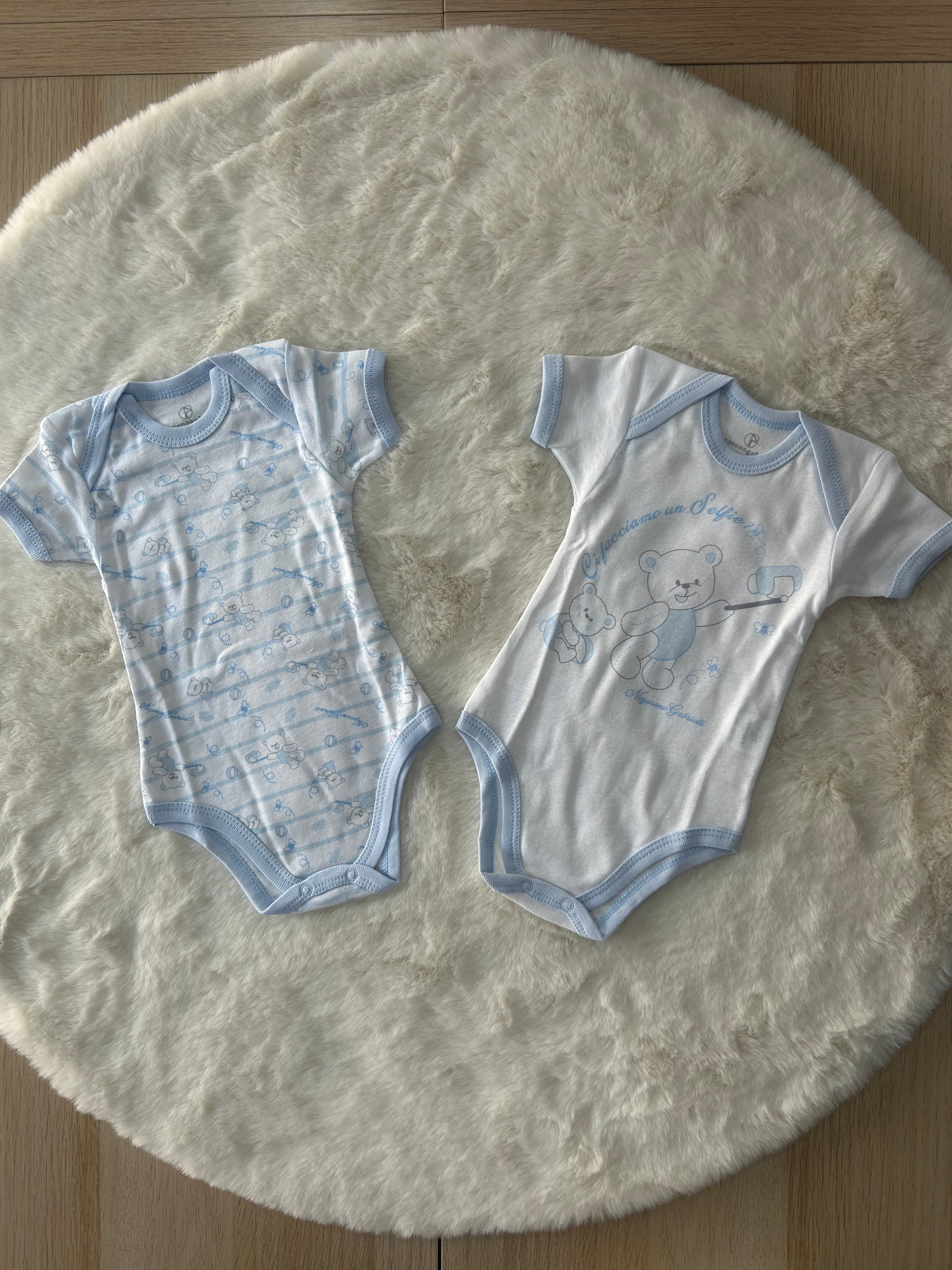 BODY NEONATO COTONE CELESTE