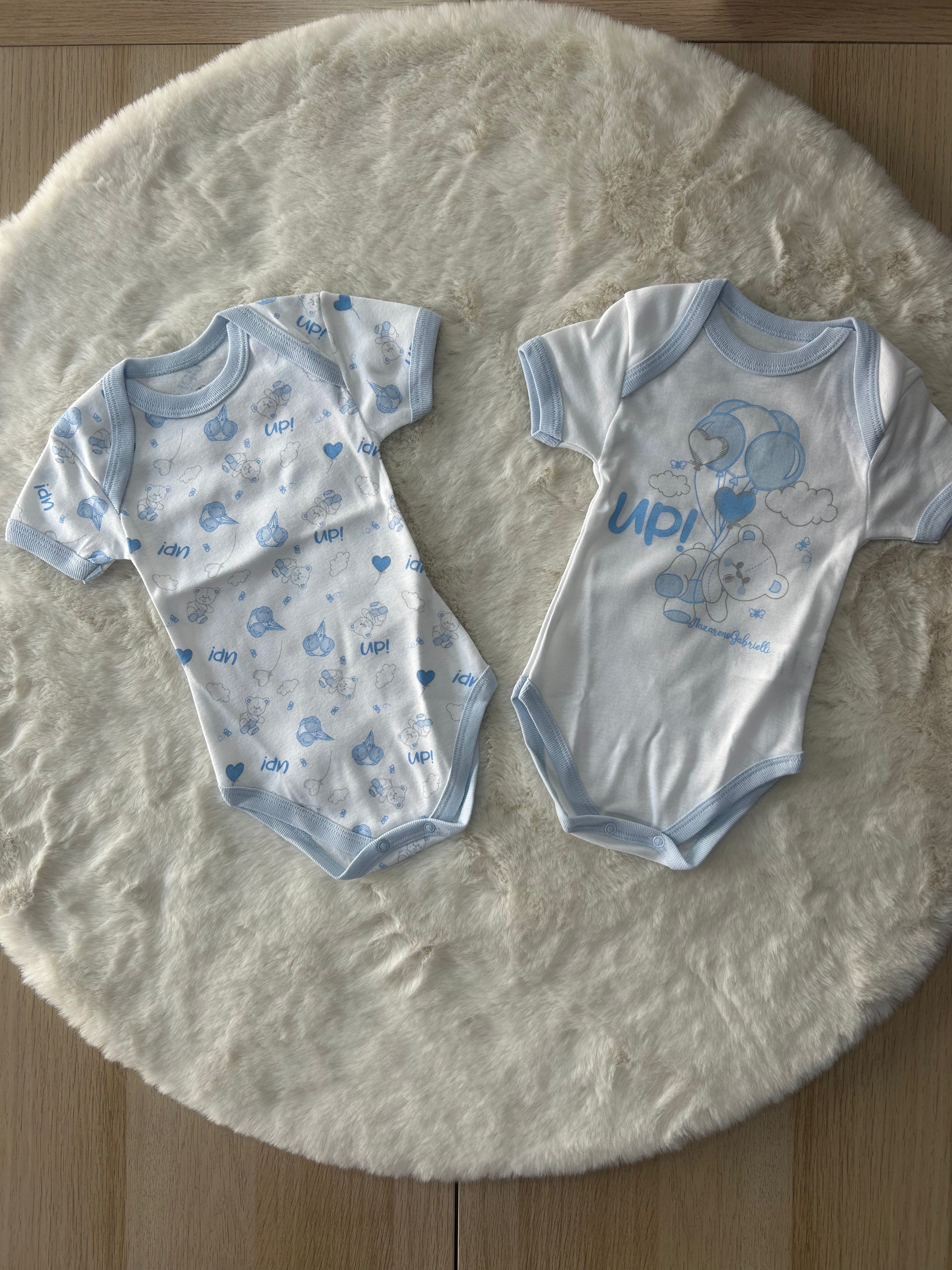 BODY NEONATO COTONE CELESTE