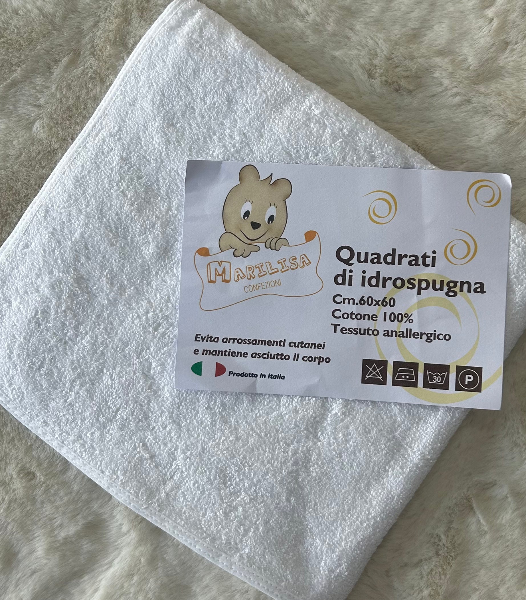 QUADRATO NEONATO IN SPUGNA