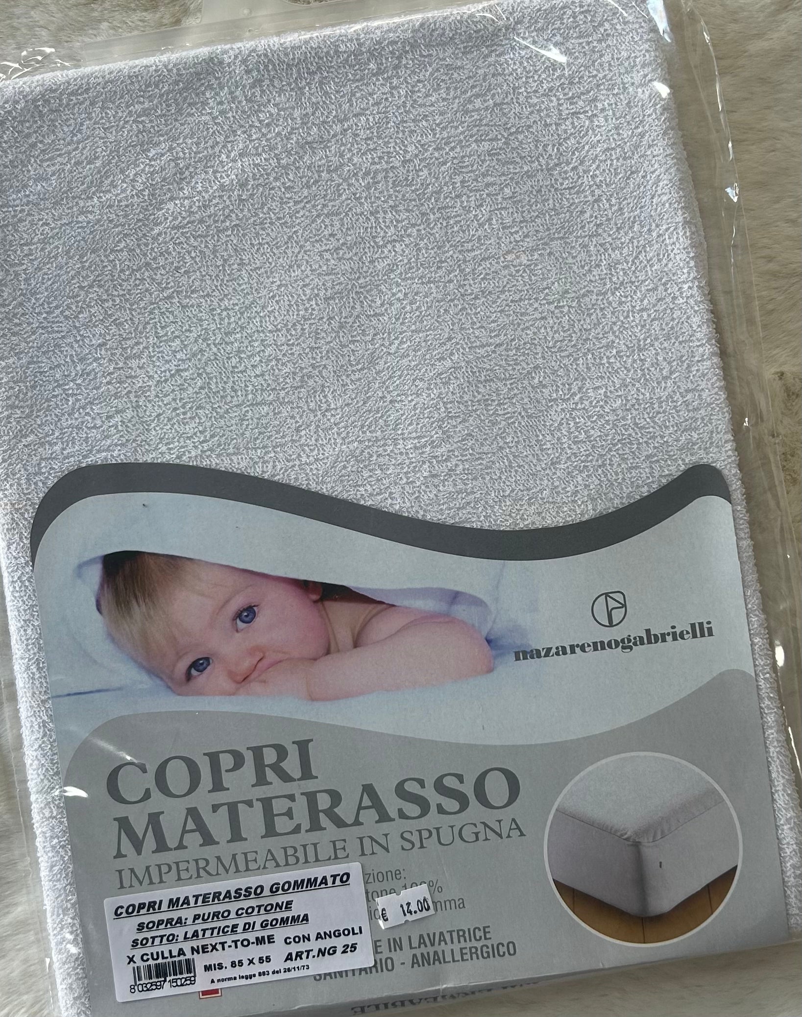 LENZUOLO NEONATO COPRI MATERASSO 85x55cm