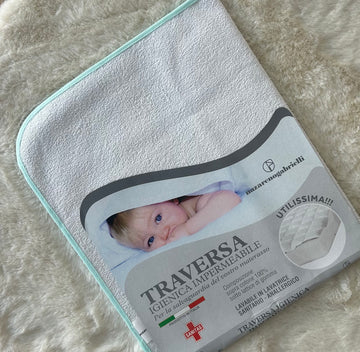 LENZUOLO NEONATA TRAVERSA IN SPUGNA 40x70cm