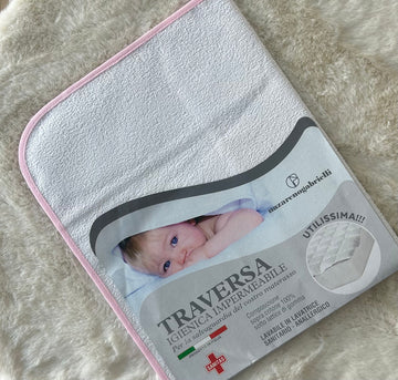 LENZUOLO NEONATA TRAVERSA IN SPUGNA 70X100cm