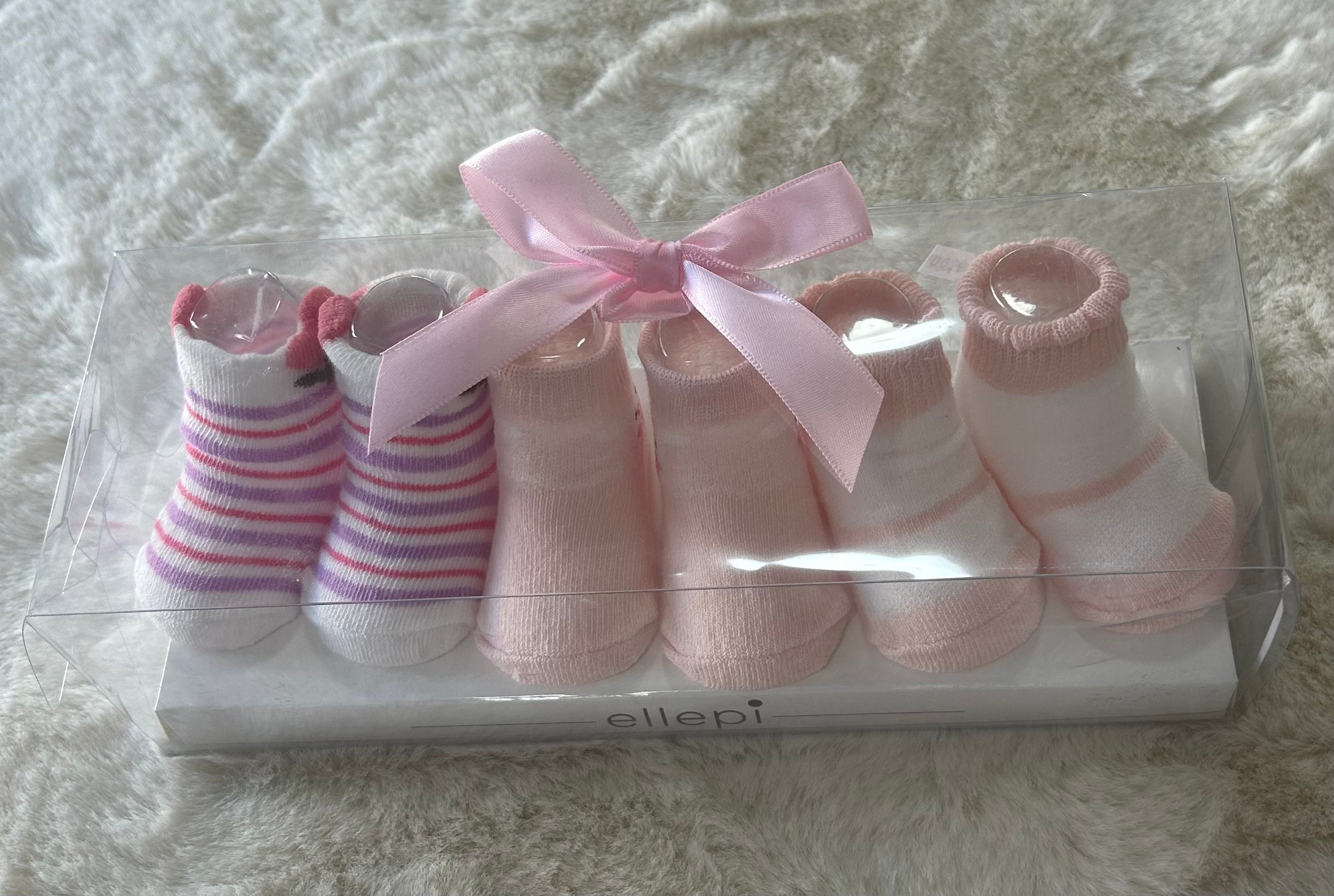 SET CALZINI NEONATA IN COTONE