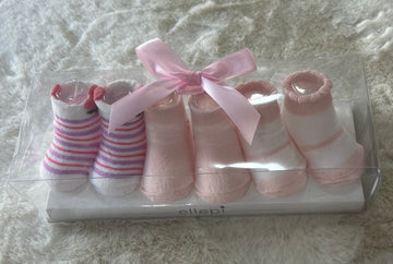 SET CALZINI NEONATA IN COTONE