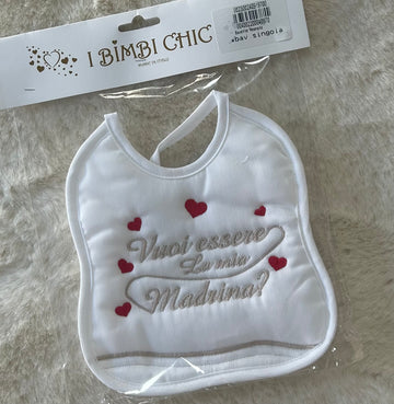 BAVETTA NEONATA ARTIGIANALE MADE IN ITALY