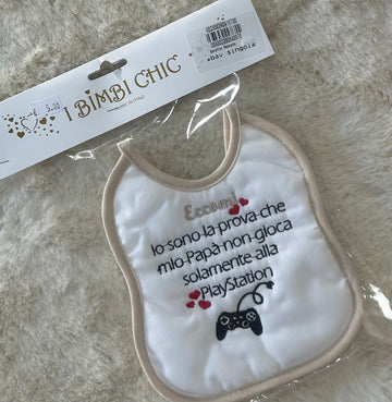 BAVETTA NEONATA ARTIGIANALE MADE IN ITALY