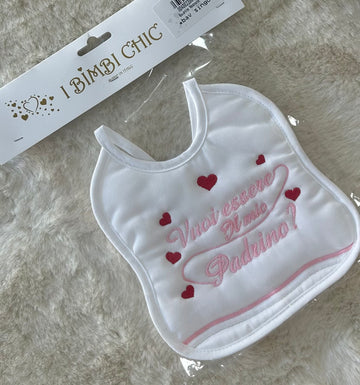 BAVETTA NEONATA ARTIGIANALE MADE IN ITALY