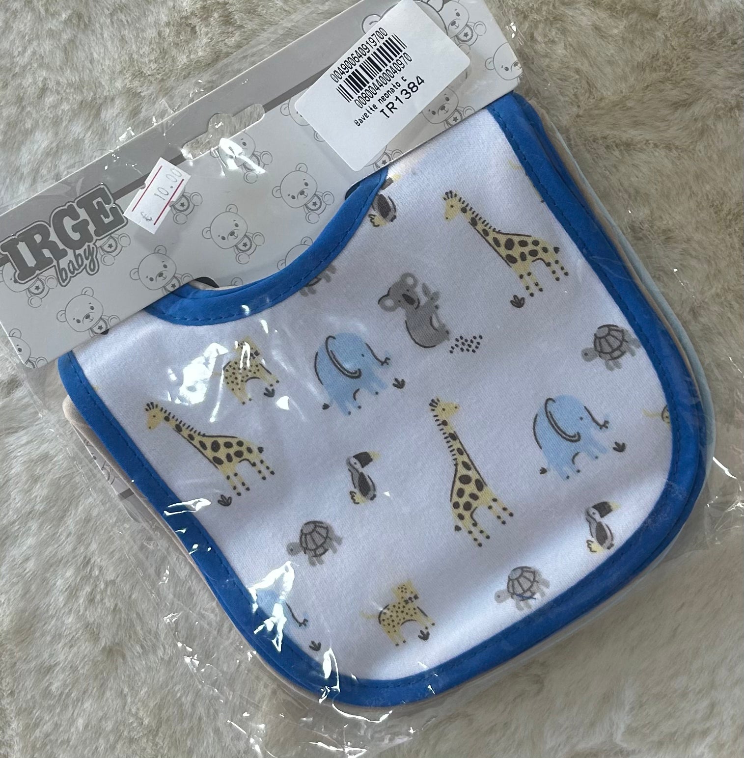 PACCO BAVETTA NEONATA IN COTONE CON BOTTONI