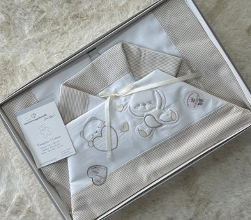SET LENZUOLO LETTINO NEONATA 100% COTONE NAZARENO GABRIELLI